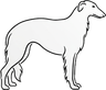 The Void Horse logo - a line drawing of a Borzoi.